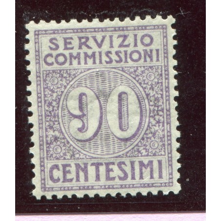 1913 Italia Servizio Commissioni c.90 violetto n.3  ben centrato MNH