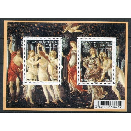 2010 Francia Arte Botticelli Bf. 210 mnh