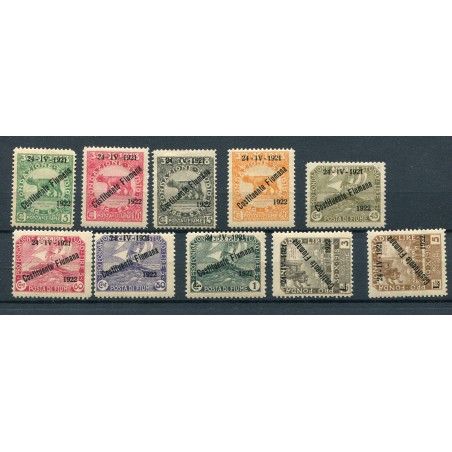 1922 Fiume Soprastampati "Costituente Fiumana" n.179/86 - 187/89 mnh - mh Cat.180