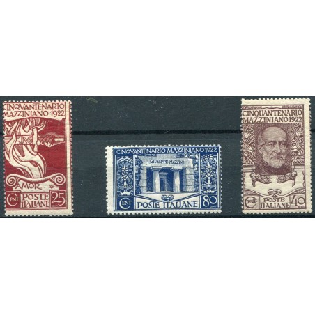 1922 ITALIA REGNO MAZZINI  MNH  N.128/30 CAT. 150   E138