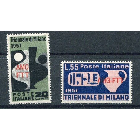 1951 Trieste "A" 9° Triennale di Milano n.124/25 mnh