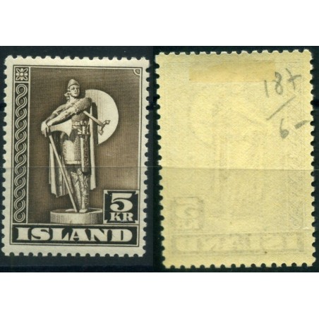 1939  Islanda Statua di Karlsefini n.187 5KR. Cat. 57   MH