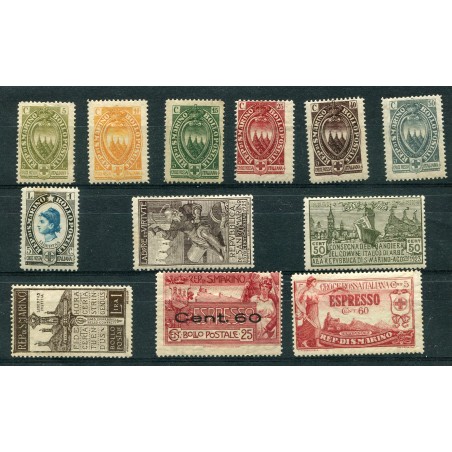 1923 San Marino n.88/96  Ex. n. 3/4 mnh - mh cat. 141