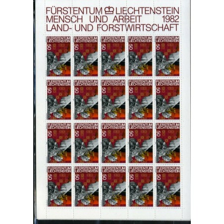 1982 Liechtenstein l\\\\\\\'Uomo e il Lavoro    MNH