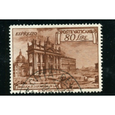 1949 VATICANO BASILICHE ROMANE ESPRESSO £.80 USATO   LNT686