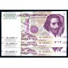 Lire 50.000 Bernini, 2° tipo, D1997. Gig. BI81D. Lotto 3 numeri consecutivi. FDS