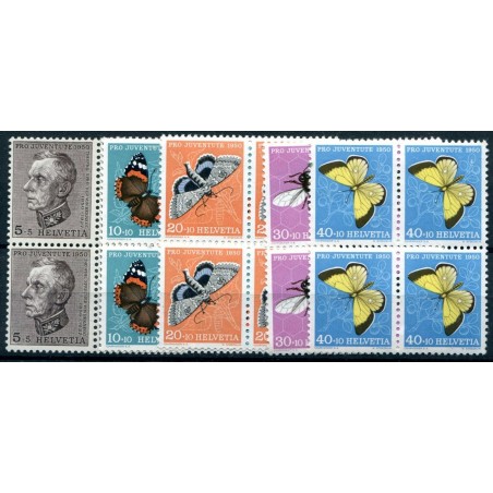 1950 SVIZZERA PRO JUVENTUTEN.502/06 X 4  CAT. 56  MNH  G568