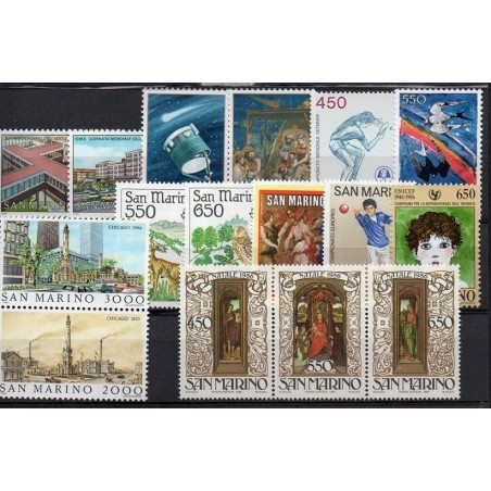 1986 - SAN MARINO ANNATA COMPLETA MNH ENT304