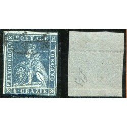 1851/52 Toscana 6cr. indaco...