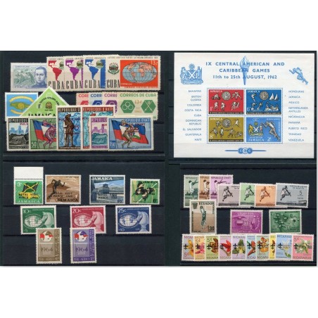 Caraibi - Sud America lot of Stamps MNH