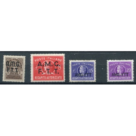 1947 Trieste A Recapito Autorizzato n.1/2-4/5 mnh