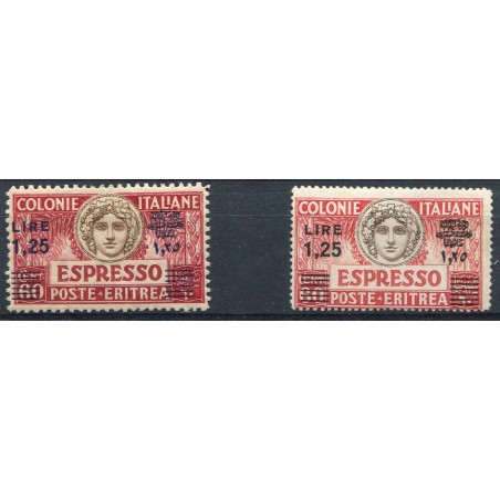 1927/37 Eritrea Espressi, n. 9-11 mnh Cat. € 524