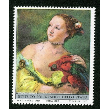 1972 Italia Repubblica Saggio calco offset quadro Tiepolo  MNH