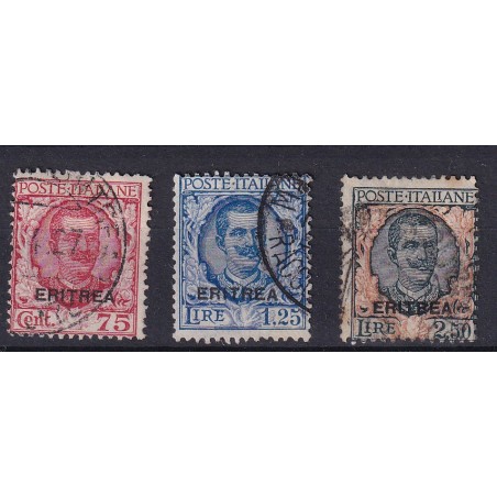 1926 Eitrea Vitt. Emanuele 3° soprastampati n.113/15 usati annullo non garantito usati