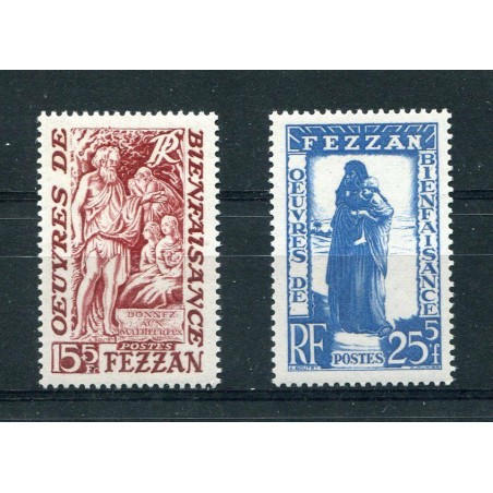 1950 Fezzan Beneficenza n.27/28 Cat.60  MNH