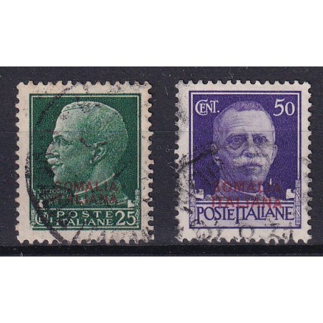 1931 Somalia Imperiale soprastampati n.165/66 usati Cat. 40