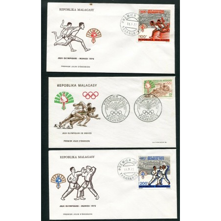 1969/72 MADAGASCAR OLIMPIADI N.3 FDC E275