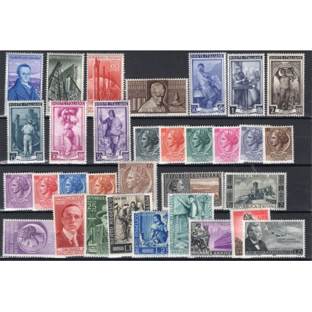 1955 Italia Repubblica annata cpl n. 753/92 + 761I/777I MNH Cat 155