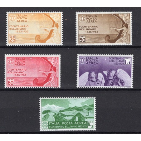 1935 Italia Bellini Posta aerea n.90/94 MNH Cat. 300