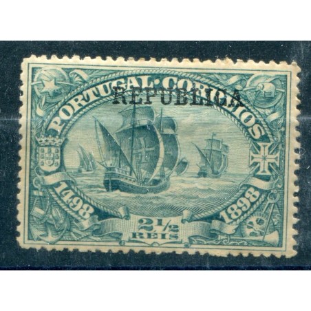 1911 Portogallo Vasco De Gama sovrastampato verde n.496  MH