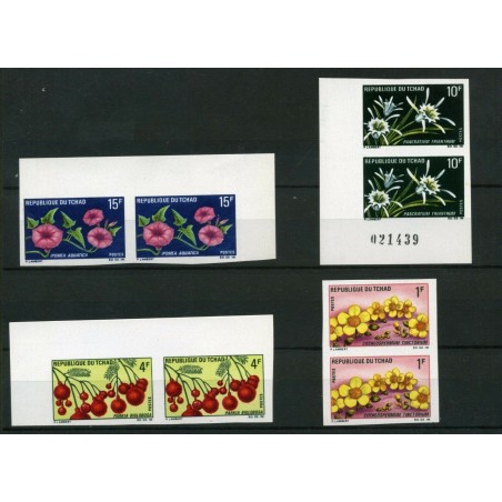 1969 TCHAD - CIAD FIORI FOWERS  YVERT. 179/82 NON DENT. MNH E368