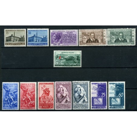 1954 ITALIA REPUBBLICA ANNATA CPL MNH  CAT. 220 E422