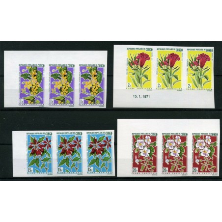 1971 CONGO FLOWERS FIORI IMPERFORATED MNH  E440