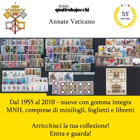 Annata Vaticano - Dal 1955 al 2010 nuove gomma integra MNH