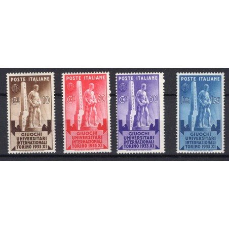 1933 Italia Universiadi n. 341/44 MNH Cat. 30