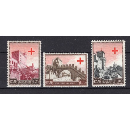 1951 San Marino Pro Croce Rossa n.369/71 MNH Cat. 70