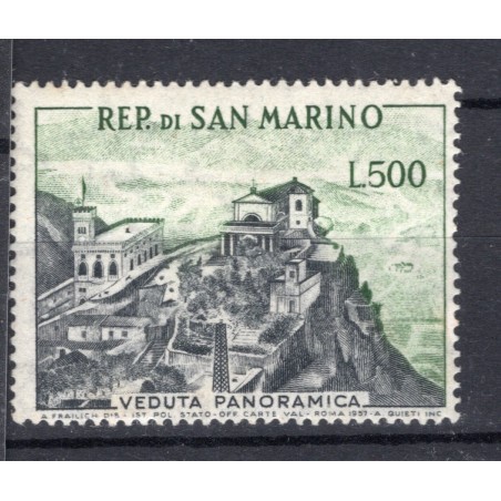 1958 San Marino  Veduta Lire 500 n.475 MNH Cat. 130