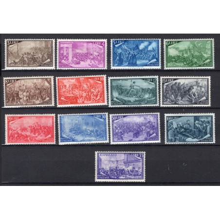 1948 Italia Risorgimento n.581/91 + E32 MNH Cat. 700