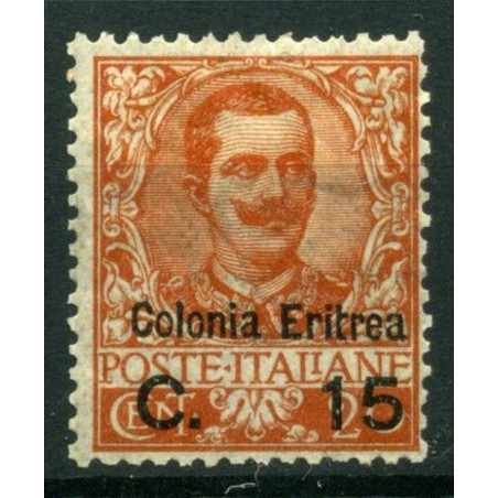 1905 ERITREA SOPRESTAMPATO C.15 SU 20 N.30  MH   D192