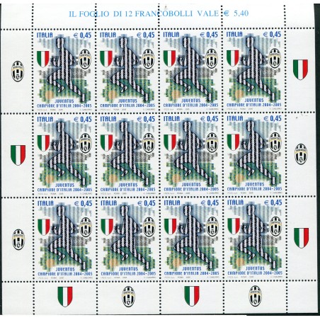 2005 Italia Foglietto Juventus Campione d'Italia MNH