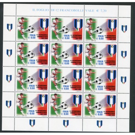 2008 Italia Foglietto Inter campione d'Italia MNH