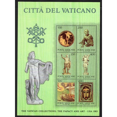 1983 Vaticano Foglietto Collezioni Vaticane d'arte negli USA MNH