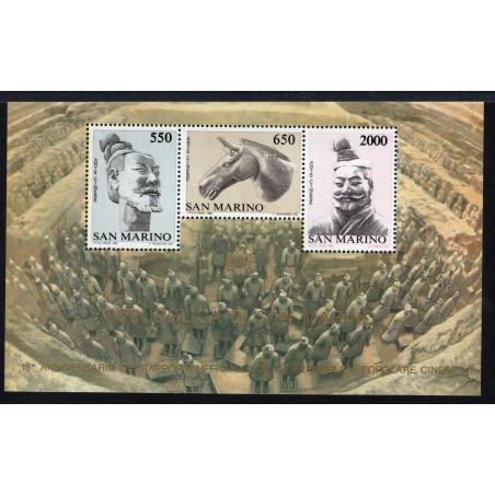 1986 San Marino Foglietto 15° avviversario dei rapporti uffiali con la Rep.Popolare Cinese MNH