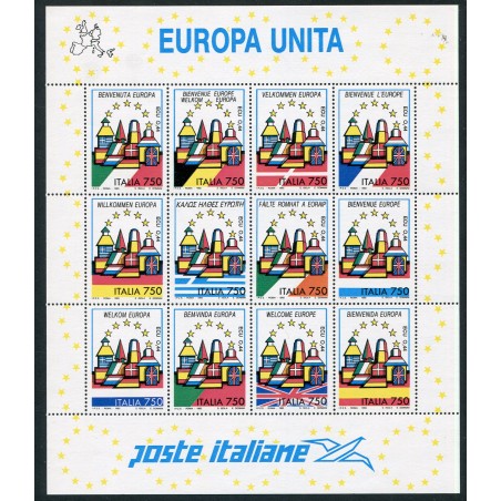 1993 Italia Foglietto Europa unita MNH