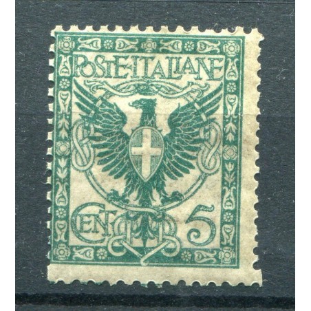 1901 Italia Regno Vitt. Emanuele 3° c.5 Aquila Sabaudia n.70 MNH  Cat. 600