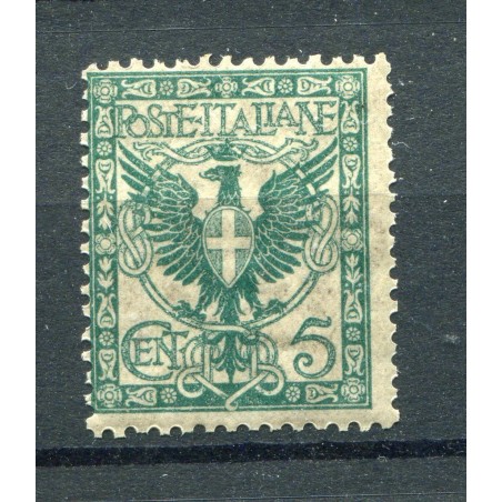 1901 Italia Regno Vitt. Emanuele 3° c.5 Aquila Sabaudia n.70 MNH  Cat. 600