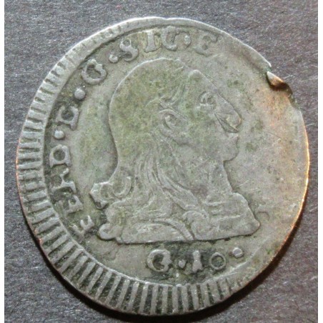 1796 Sicilia Ferdinando III - 1/2 Tarì da 10 grana (Ag) Gig. 73