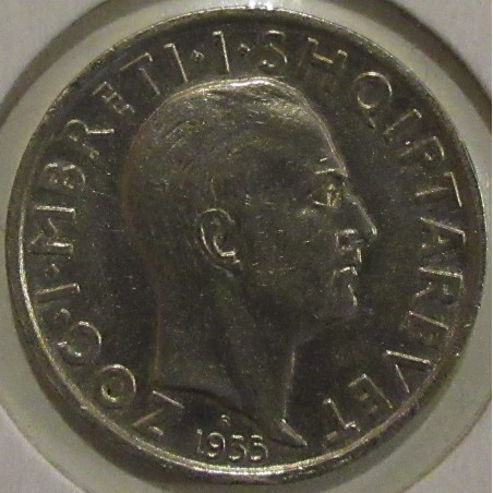1935 Albania 1 Frang -  Argento