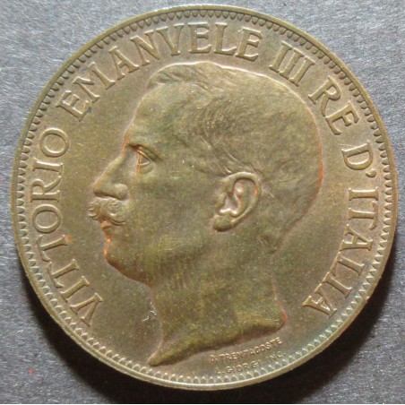 1911 Vitt. Emanuele III Cent. 10 Cinquantenario. Bella patina.