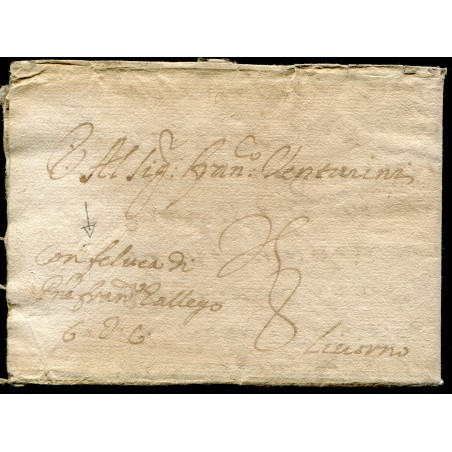 1673 Via di mare - Lettera del 18 agosto da Messina, giunta a Livorno il 4 settembre.