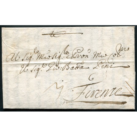 1740 Via di mare - Lettera del 21 giugno da Palermo a Firenze via Livorno