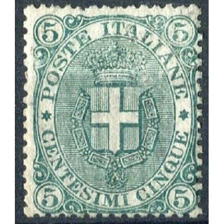 1891 Italia Stemma c.5 verde n.59 MH Cat. 320