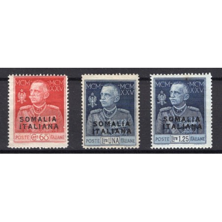 1925/26 Somalia Giubileo del Re MNH-Mh n.70/72