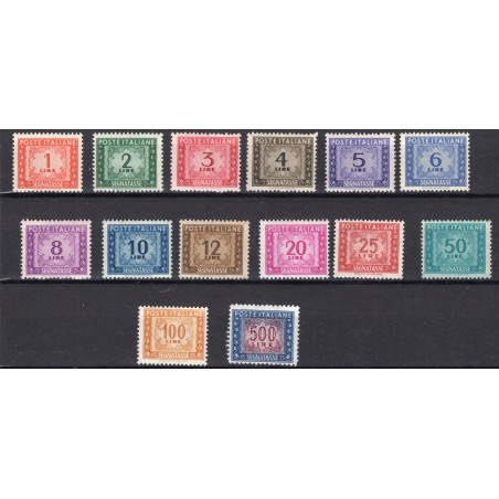 1947/54 Italia Segnatasse n.97/110 MNh Cat. 375