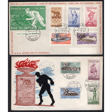 1960 Italia Olimpiadi di Roma serie cpl n.2 FDC