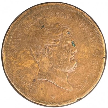 Ferdinando II 1853 - 10 Tornesi, Gigante n. 204 (R)